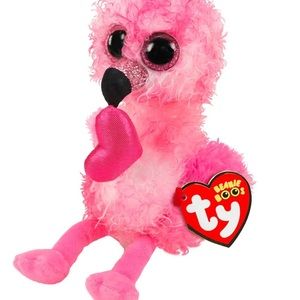 TY BEANIE BOO PINK FLAMINGO DAINTY